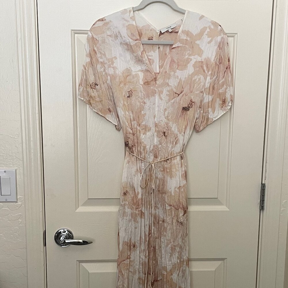 Vince Floral Print Midi Length Dress Size: S